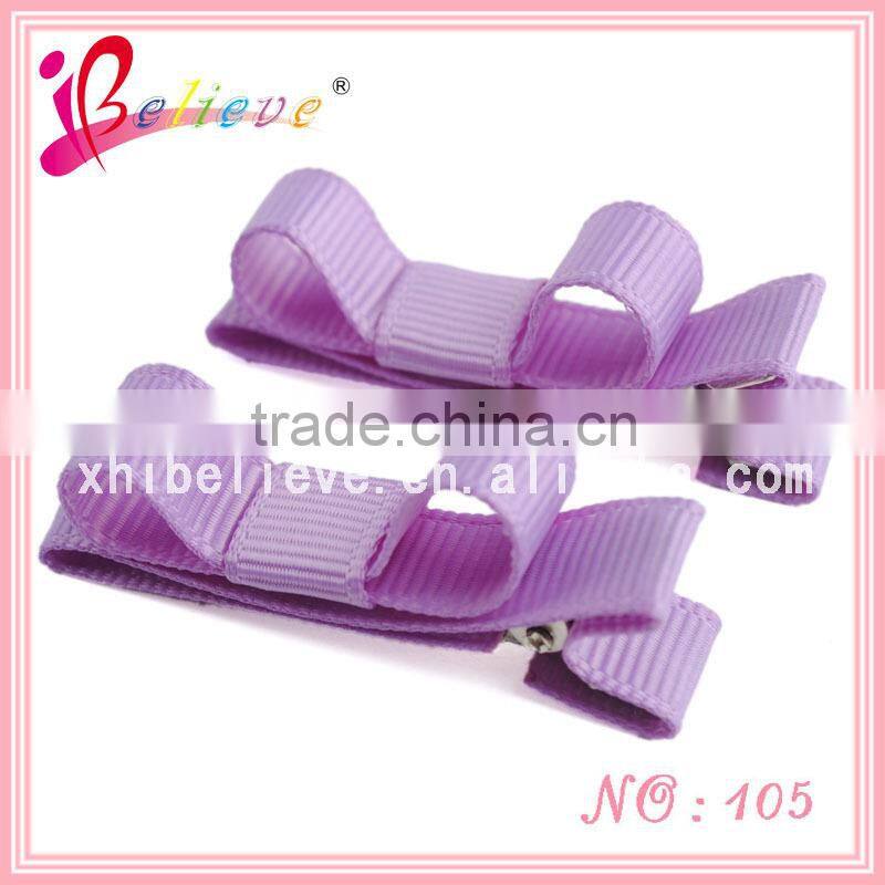 Kids hair accessories grosgrain handmade flat materials hair clips