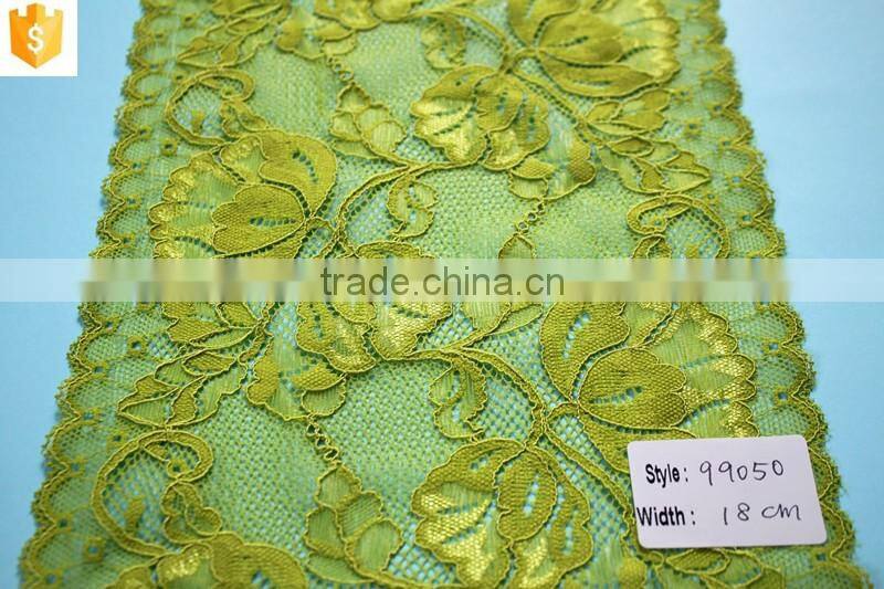 hot green lace fabric for lady bra