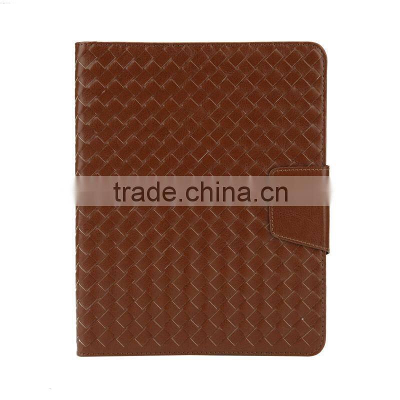 Tablet Accessories W allet Cover For iPad 2 3 4 Weave Leather Case