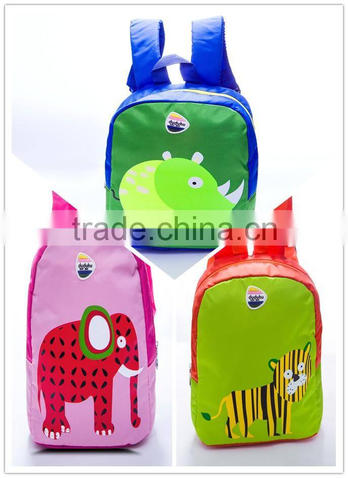2016 Wholesale new style backpack animal kids school bag