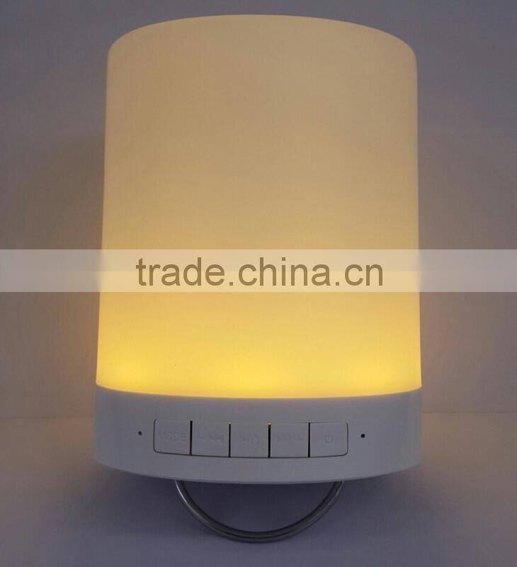 Wireless Bluetooth Speaker Hands-free Call Colorful Touch LED Light Lamp With TF Card Music Player Smart Speakers Subwoofer