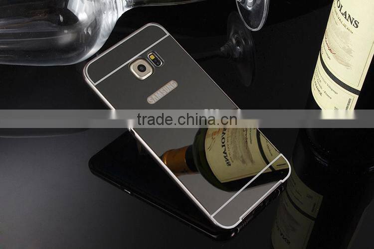 For samsung s6 edge plus bumper case with mirror back,gold aluminium bumper case For samsung galaxy s6 edge plus