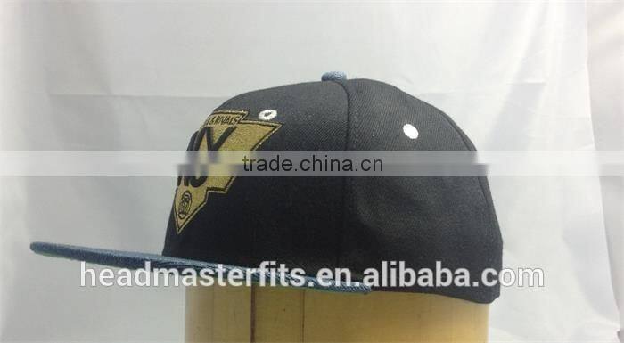 wholesale 6 panels embroidery wool snapback cap
