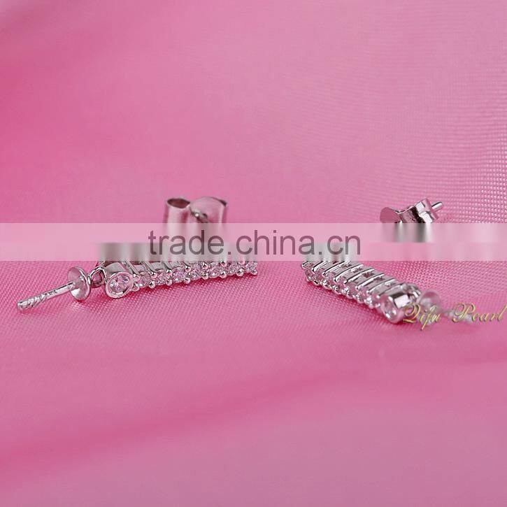 18k Gold Wholesale Pearl Earring Settings