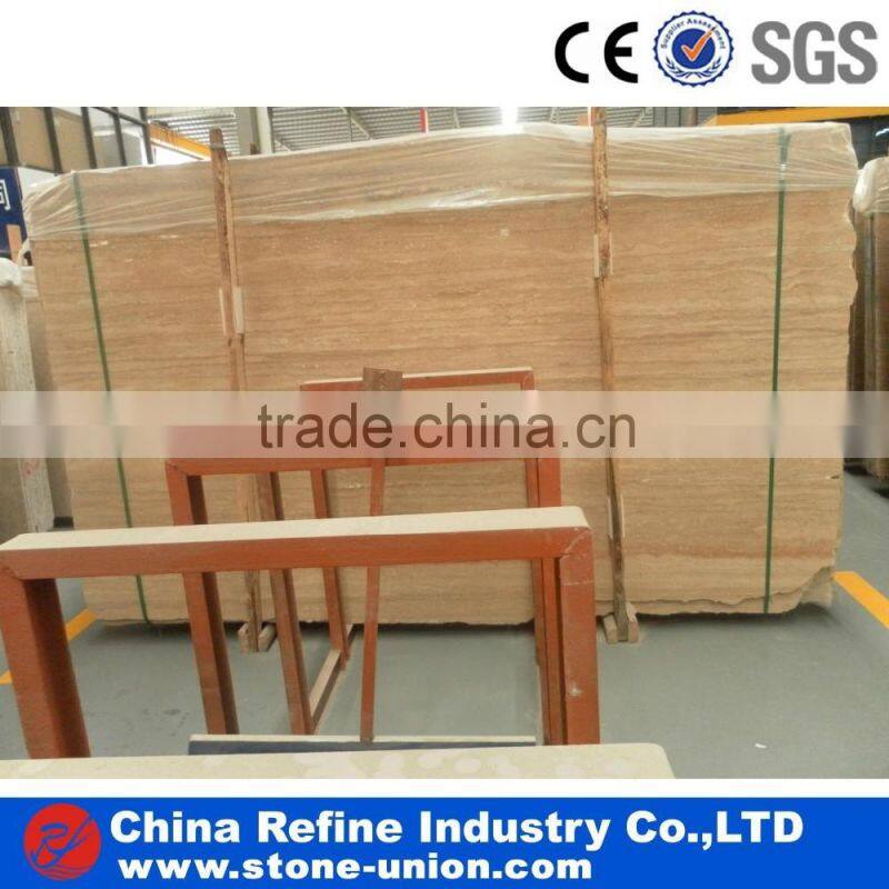 Golden travertine tile