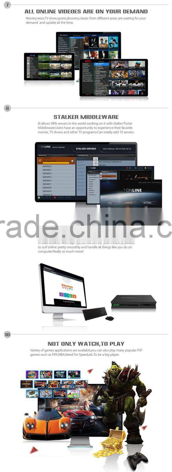 2016 Strongest Android ULIVE+ ipremium i9stc free Arabic,Russia,Turkey IPTV+DVB-S2+DVB-T2/DVB-C ipremium