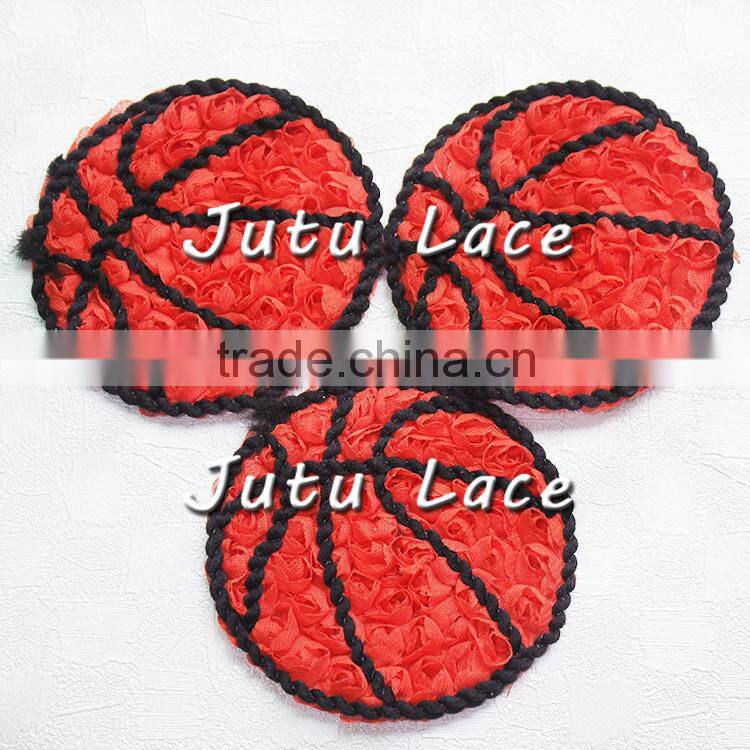 Shabby rosette trim basketball , football/rugby, soccer ball, volleyball, softball flower accessories