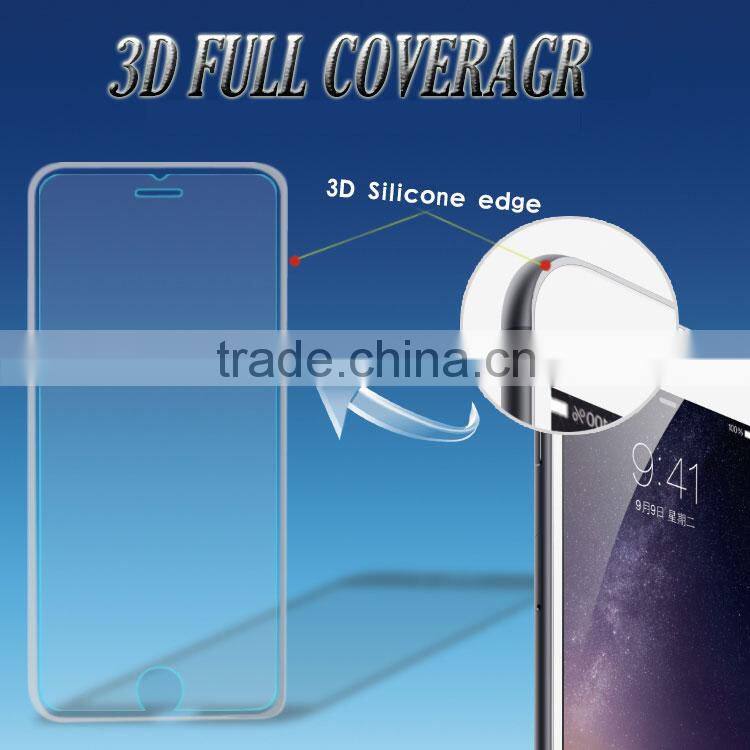 Big Sale Explision-proof 3D silicone tempered glass screen protector for iphone