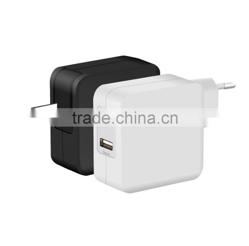 New USB charger 2 ports 5V 4.8A with type C have EU US UK Plug