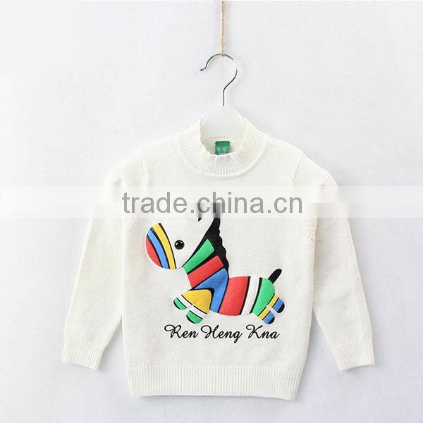 Colorful horse print desgin baby boys modern sweater
