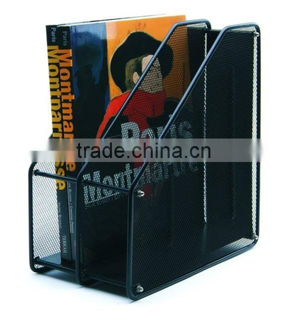 Metal Mesh Freestanding Desktop Documents / Magazines Organizer