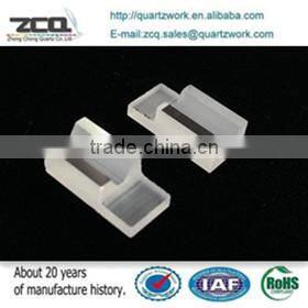 CNC Machined V shape groove quartz glass Part