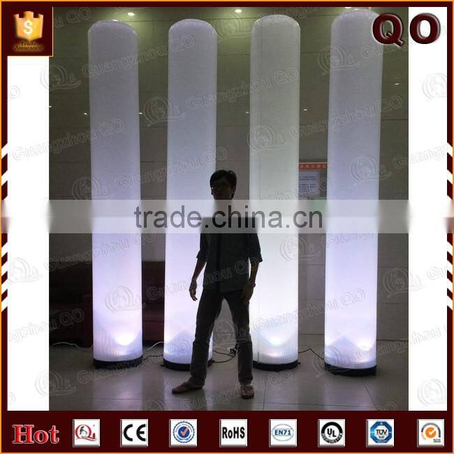Outdoor and indoor decoration inflatable lighting pillar for wedding