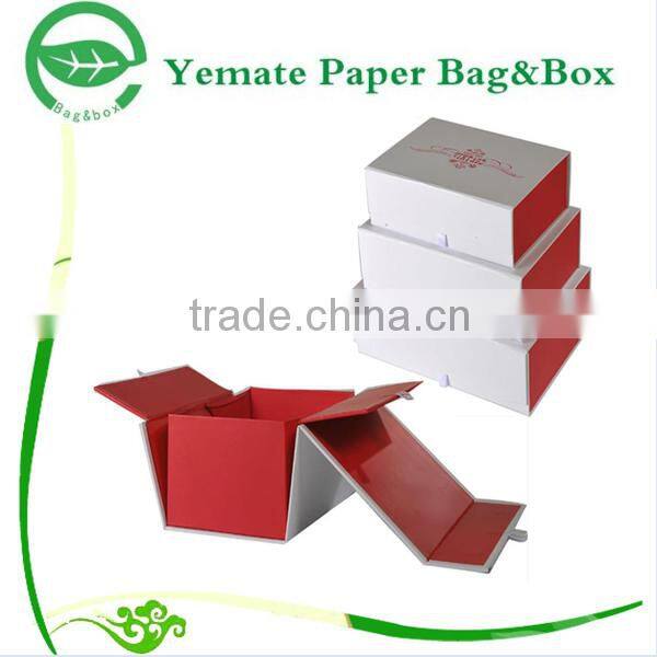 high end 4c printed glossy laminated paper greyboard custom magnetic box packaging