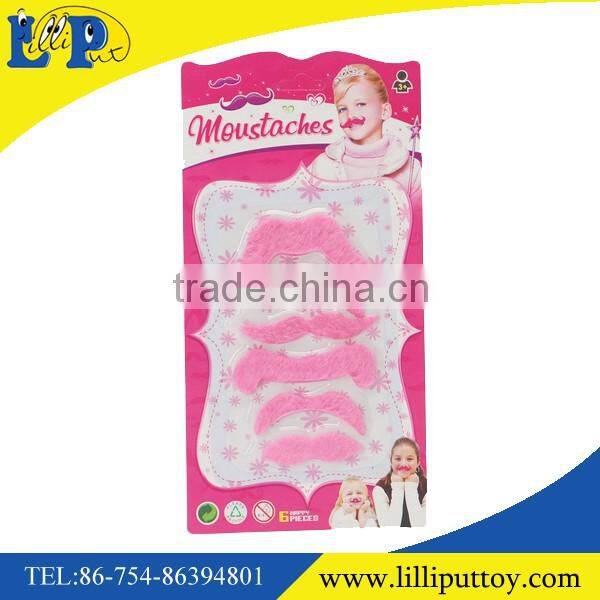 Interesting pink false beard toy for girls