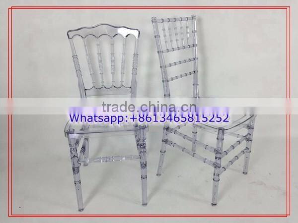 Transparent Crystal Clear Resin Plastic Event Rental Chiavari Chair