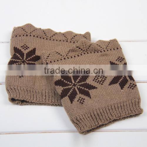 Snowflake Knitted Leg Warmers,Boho Boot Socks, Leg Warmers,Vintage Knitted Boot Cuffs,