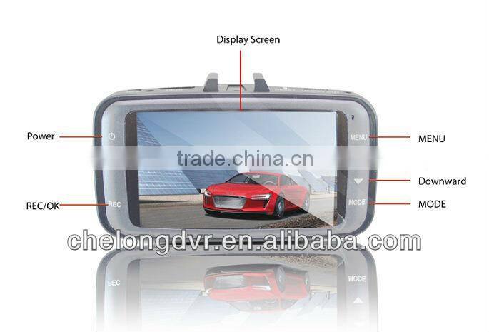 Ambarella 170 degree ultra-wide angle lens 1080P FULL HD GPS Car DVR