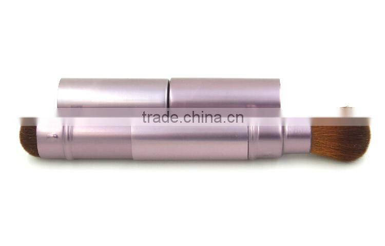 Newest Full Metal Aluminum Ferrule Double Side Retractable Powder Brush