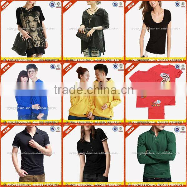 Wholesale women fashion blank hoodies blank women hoodie t-shirt(YCH-B0066)