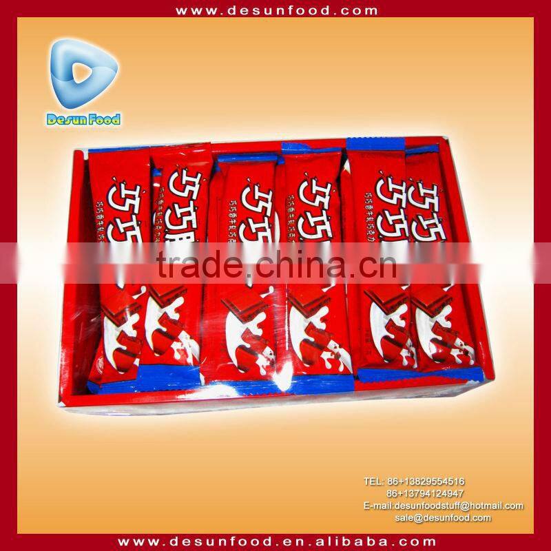 Chocolate coated nougat candy