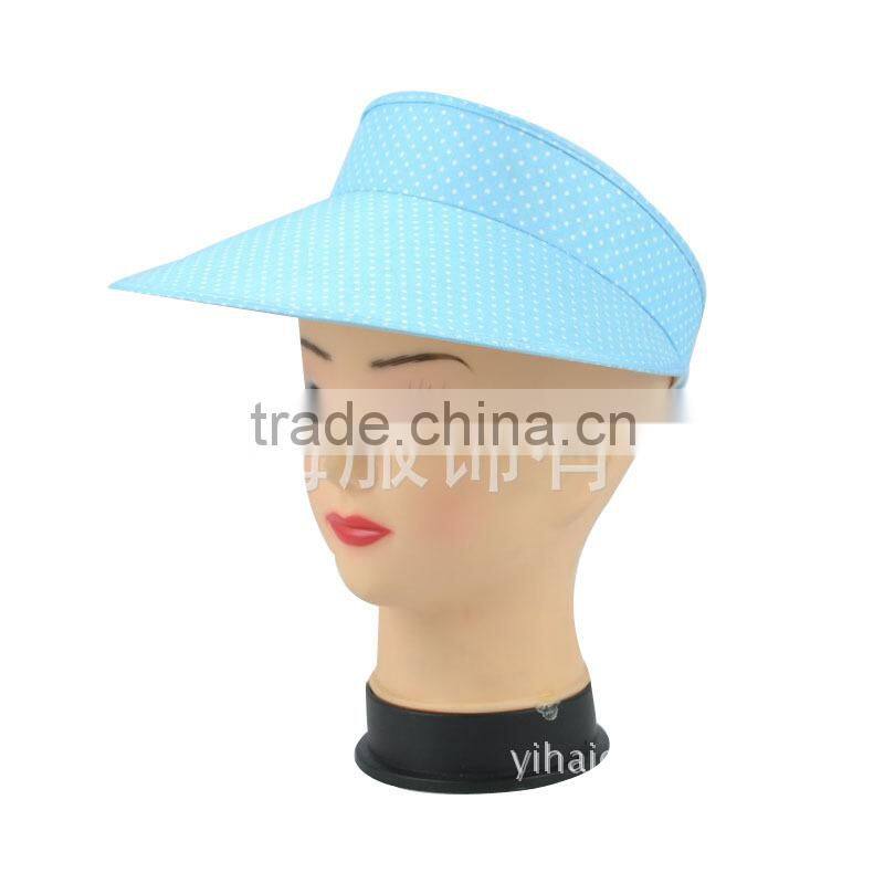 plain color plastic topless cap sun visor hat