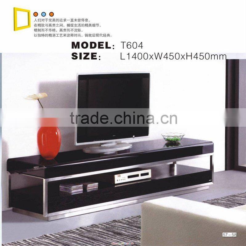 PG-PK-T606 model furniture tempered glass tv stand
