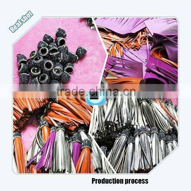 Womens Leather Tassel Pendant Handmade Genuine Cow Leather Tassel for Shoe and Bag Decoration