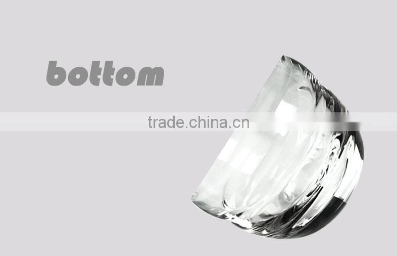 Personalized hot sell glass tumbler thread shaped clear drinking glass