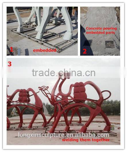 Colorful Stainless Steel Flower Sculpture