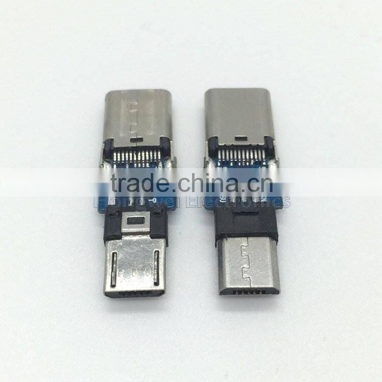 Female Type C to micro male usb adapter PCB board USB adapters manufacturer