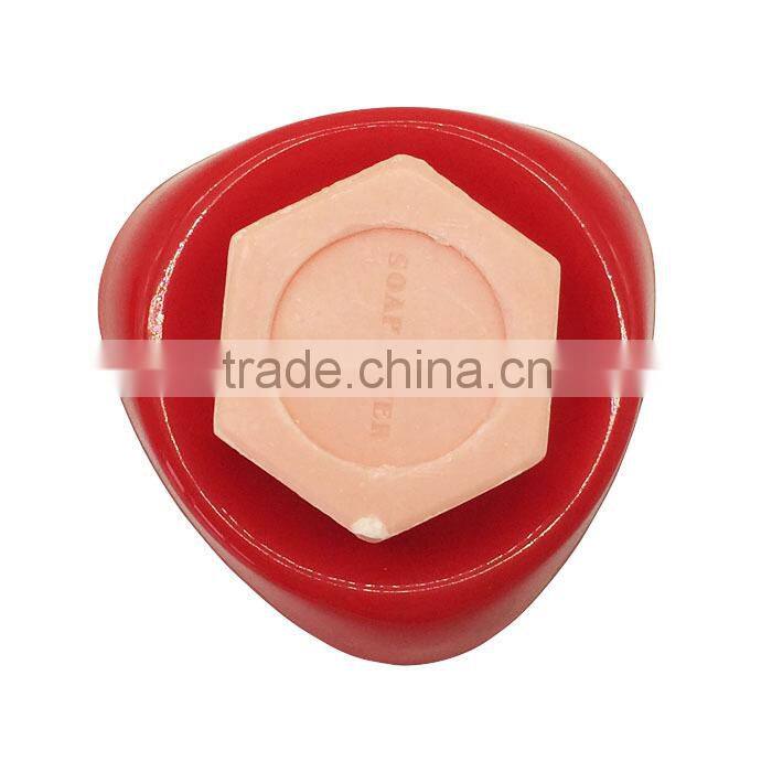 Red plastic soap dish for wedding gift