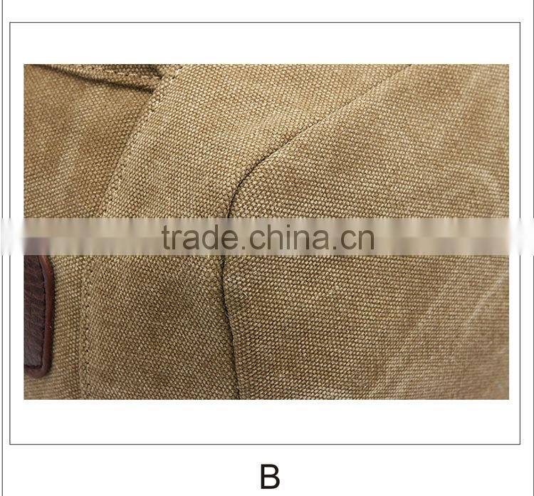 designer mens backpack canvas bag with leather trim,Canvas Cowboy bag