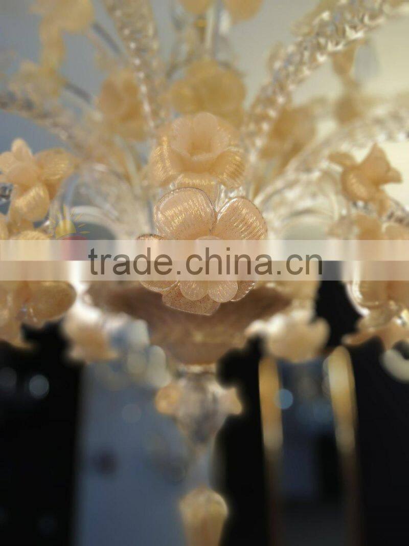 Fully Hand Crafted Flower Shape Crystal Chandelier