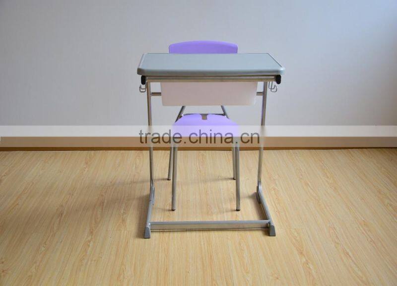 standard dimensions size of modern school desk and chair furniture equipments HXZY064