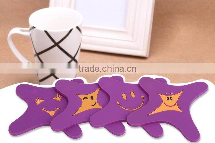 Promotional advertising fashion lovely plastic felt cup coaster logo