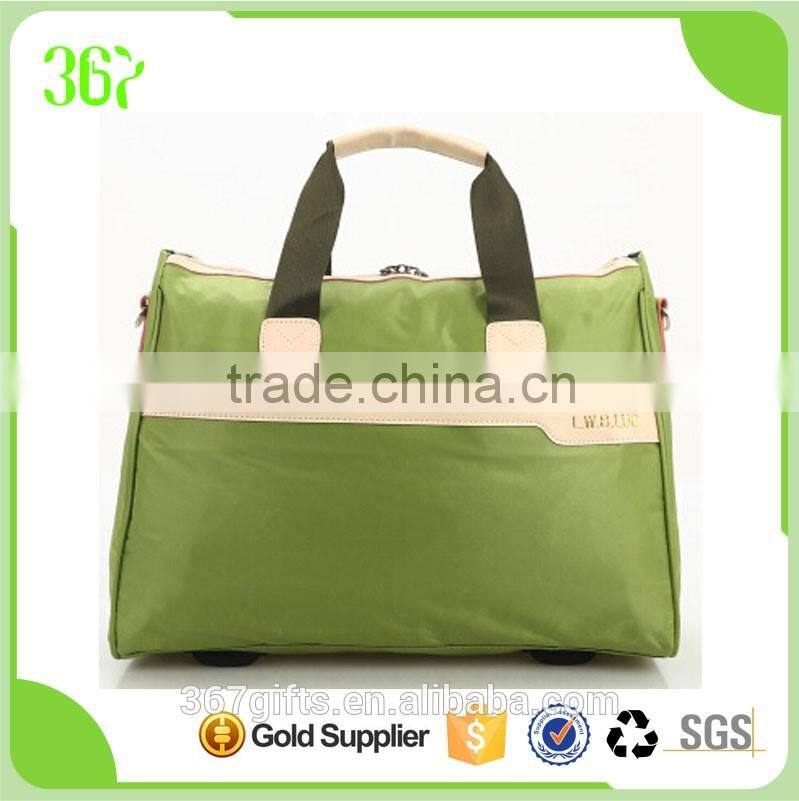 Fashion Design Candy Colour Tote Bags Wheels Trolley Bag with Zipper Pocket