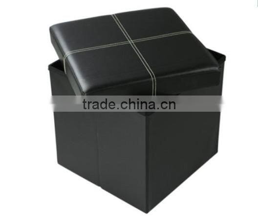 PU/PVC folding ottoman for Mail-order/web sales/online selling ottoman