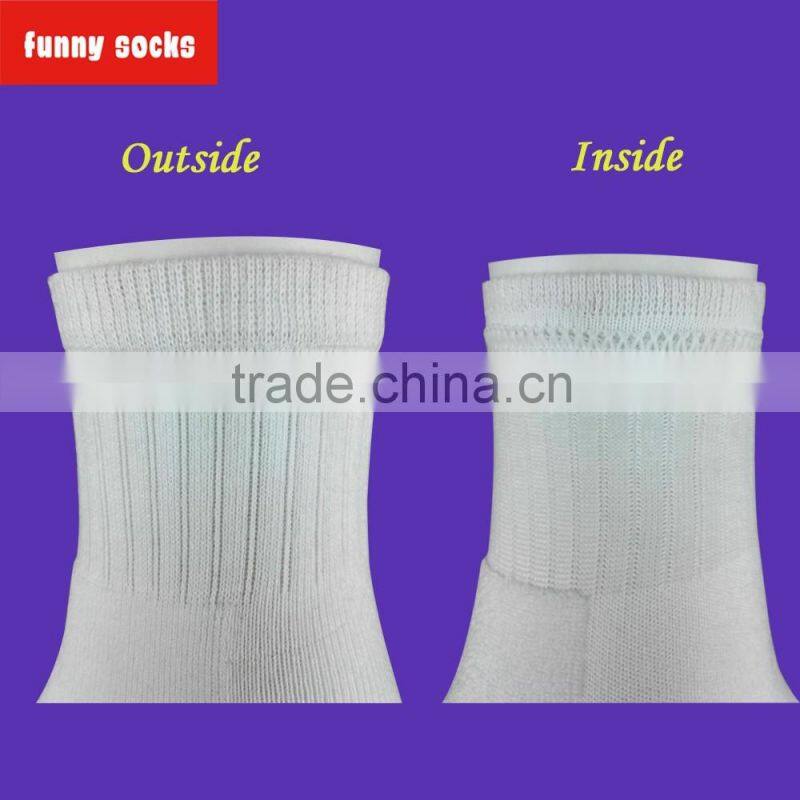 Funny cotton winter socks with your own logo custom personalized embroidery designs socks mens compression crew socks