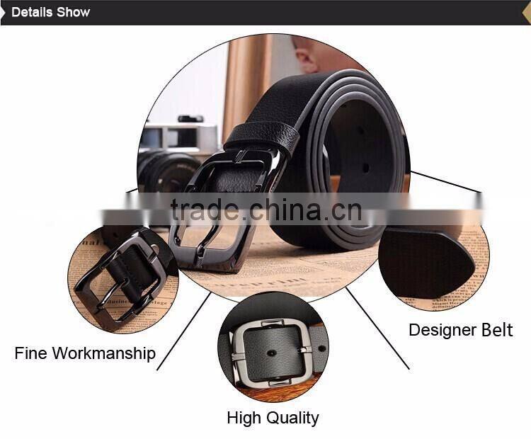 2016 hot mens designer belts for men brand leather belt pin buckle black business trouser strap pants band ceinture