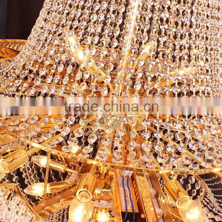 China Supplier Cheap crystal led remote control chandelier for home lighting