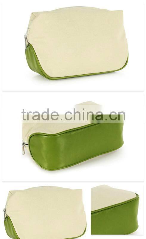 Fiber Woman Portable Lady Zip Lock Cosmetic Hand Bag