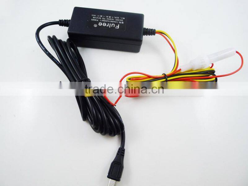 DC DC 12V 24V To 5V 2.5A 2M micro USB charger output with timer car power supply Module