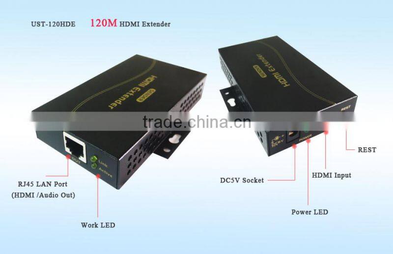 120M HD Extender over Cat5e/6 up to 1080p support 3D