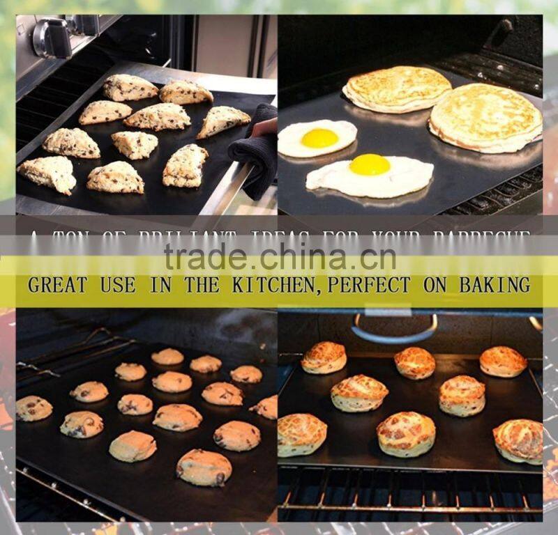 BBQ Grills Mat Non-stick Reusable Baking Mats for Grilling Meat, Veggies, Seafood, Eggs - Ideal for Charcoal Grill / Gas Grill