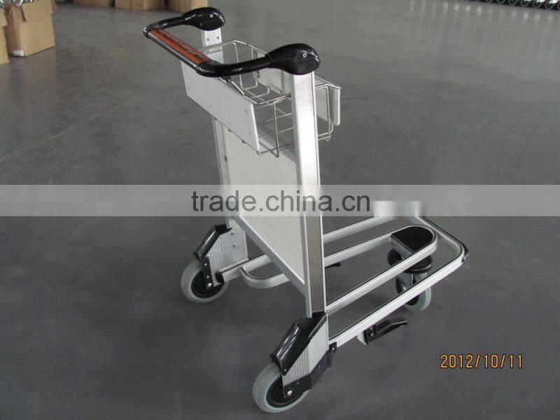 2015 New best selling 3 wheels aluminum alloy airport luggage trolley with brake (YB-AT02)