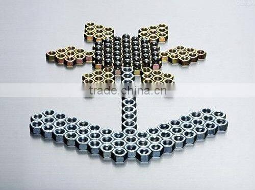 WHITE YELLOW ZINC PLATED DIN 934 HEX NUT