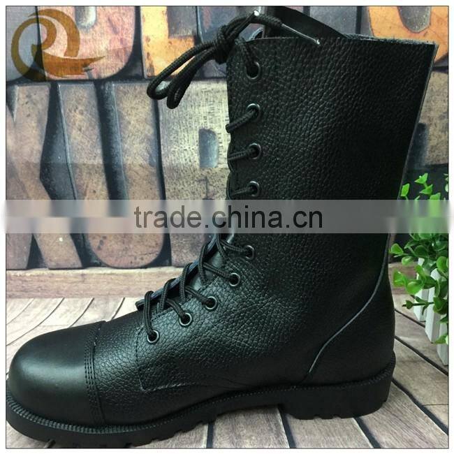 Hot sale best quality army men black leather desert tactical boots