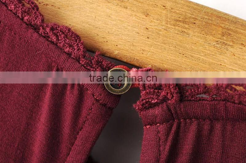 women clothing short sleeve round collar casual lace blouse for women