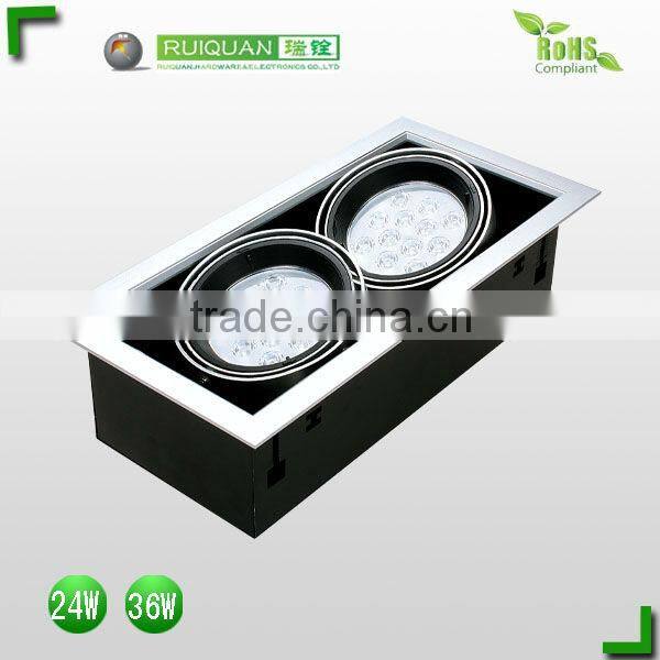 New design 24w aluminum led parabolic reflector t5 grille light